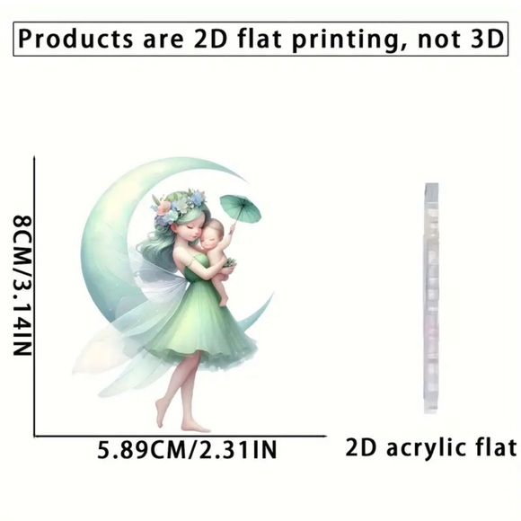 Enchanting Mother Fairy with Child Pendant Ornament (Baby Shower Gift) - Picture 3 of 6